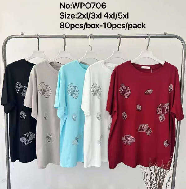 Bluzki damskie Roz 2XL-5XL, Mix Kolor Paczka 10 szt